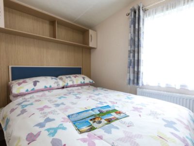 Primary bedroom in caravan home