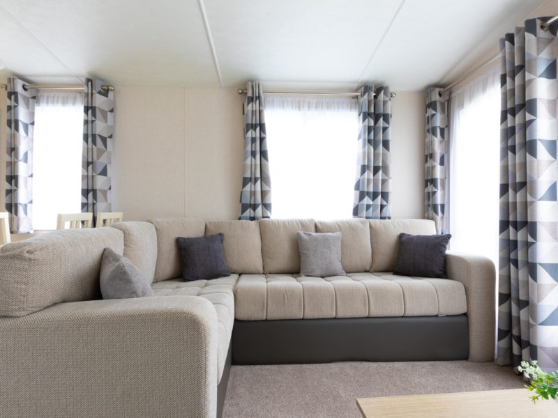 Living room caravan park home Blackpool