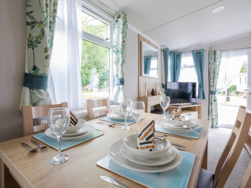 Caravan home dining area