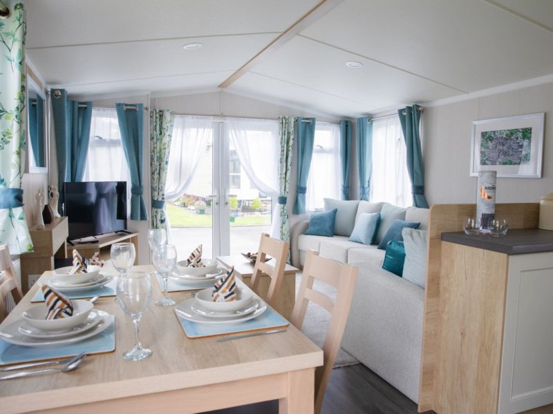 Living room caravan park home near Lytham