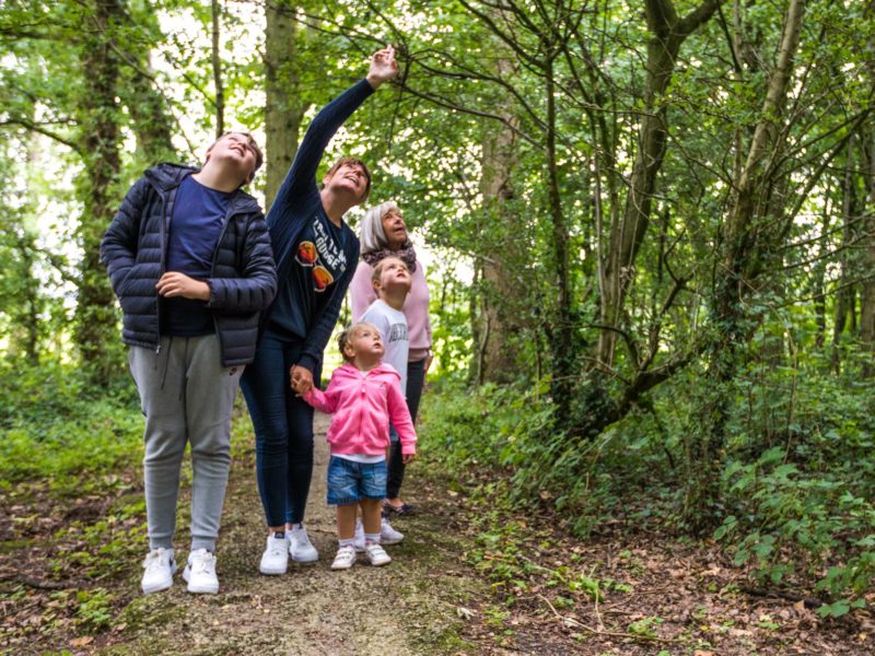 Family enjoying a walk near Lytham St. Annes caravan sites