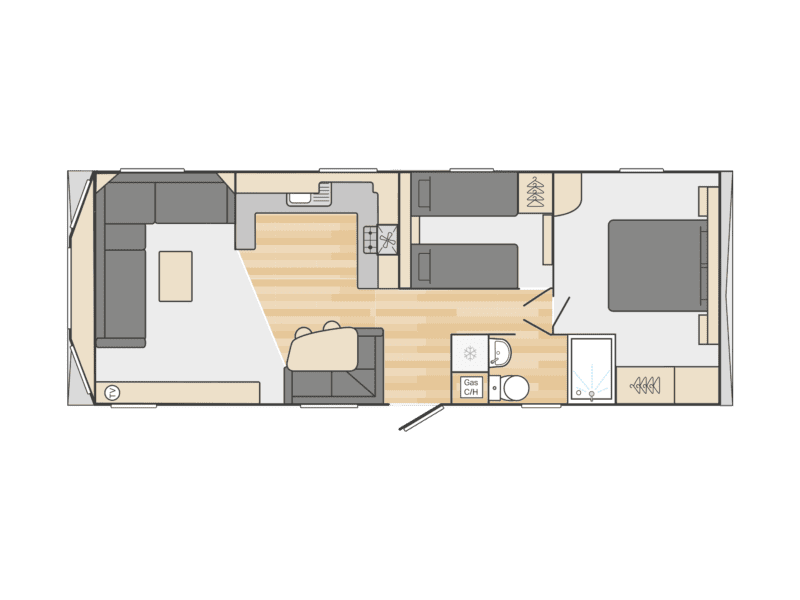 Lifestyle Silver holiday home floorplan