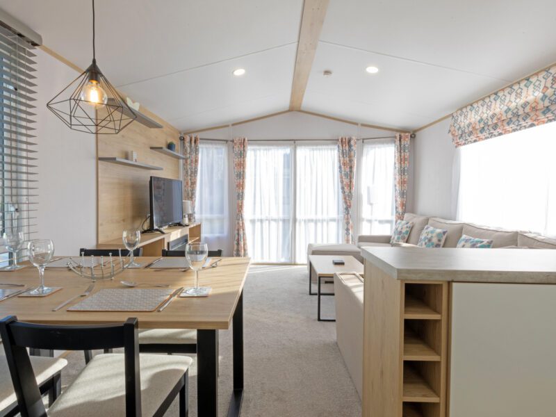 living and dining area of holiday home