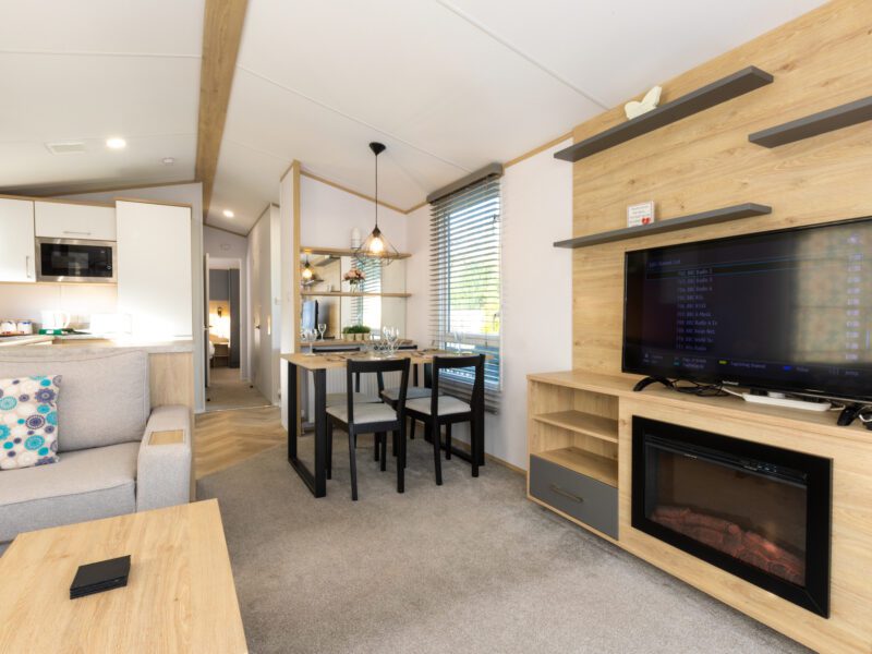 living and dining area of holiday home