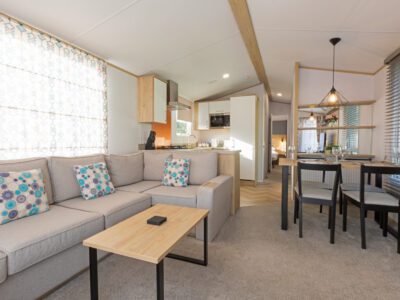 view of living space in caravan holiday home