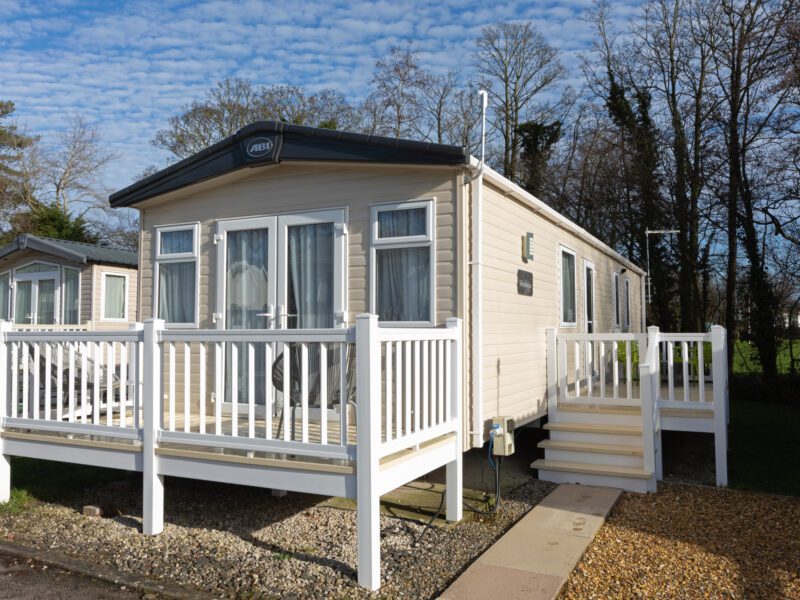 Exterior view of Vista Gold cottage in one of the premier holiday parks in Lancashire.